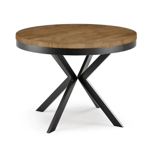 Galds Edd 90/166; 100/176; 120/196 cm Tumšais Lefkas ozols - N1 Home