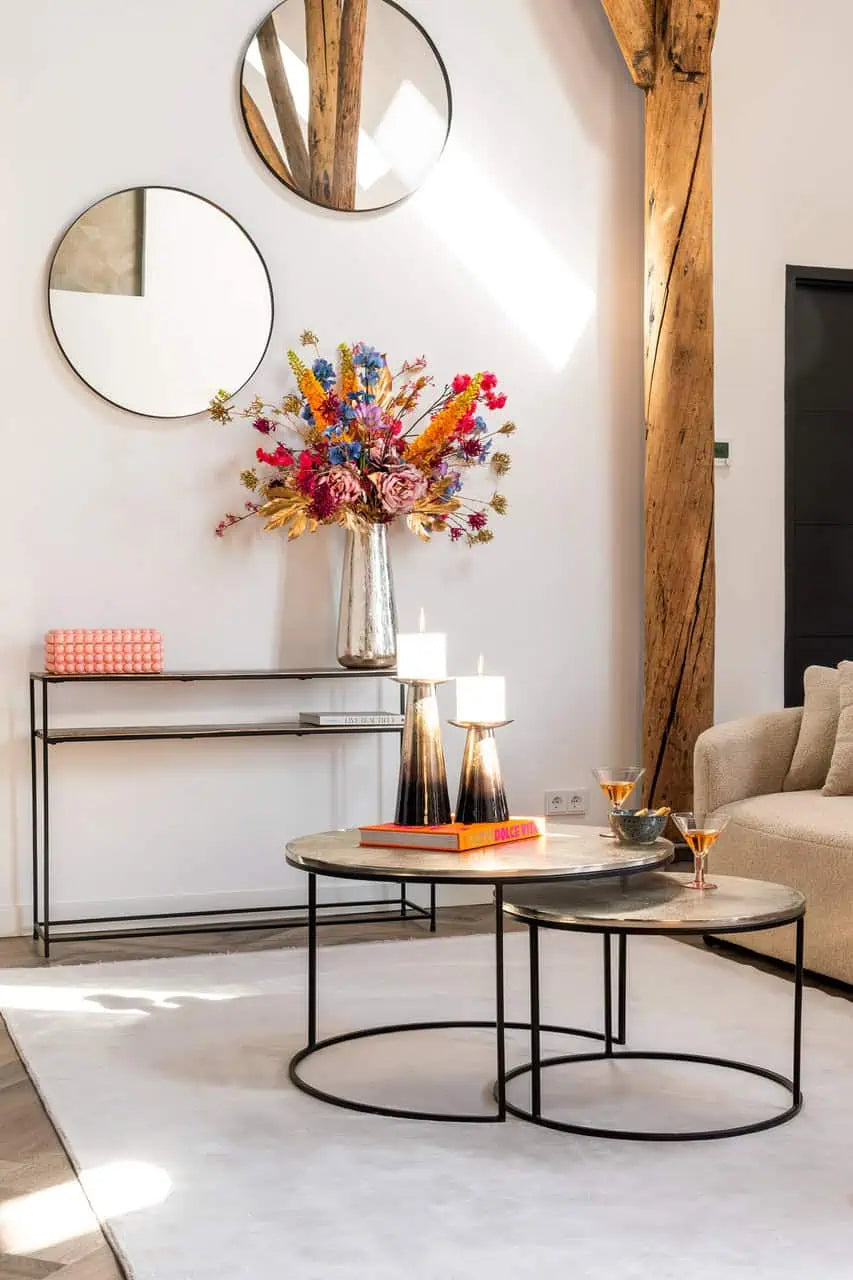 Konsole Chandon Richmond Interiors 80/119/30 cm šampanieša zelts - N1 Home