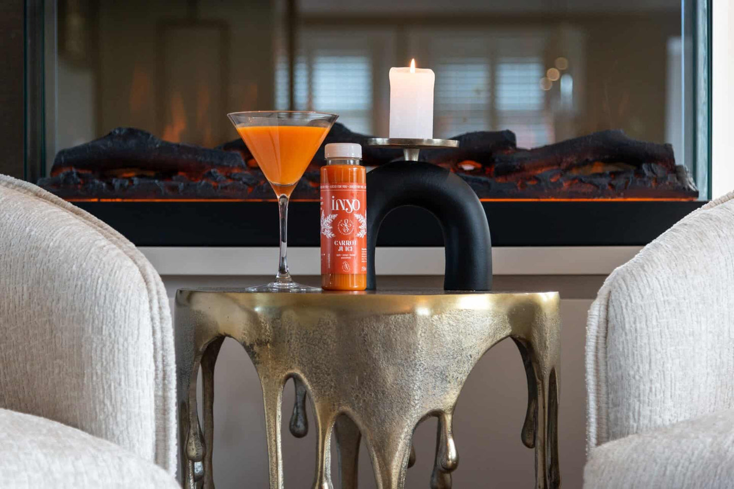 Kafijas galds Carly Richmond Interiors 43/55/43 cm brushed gold