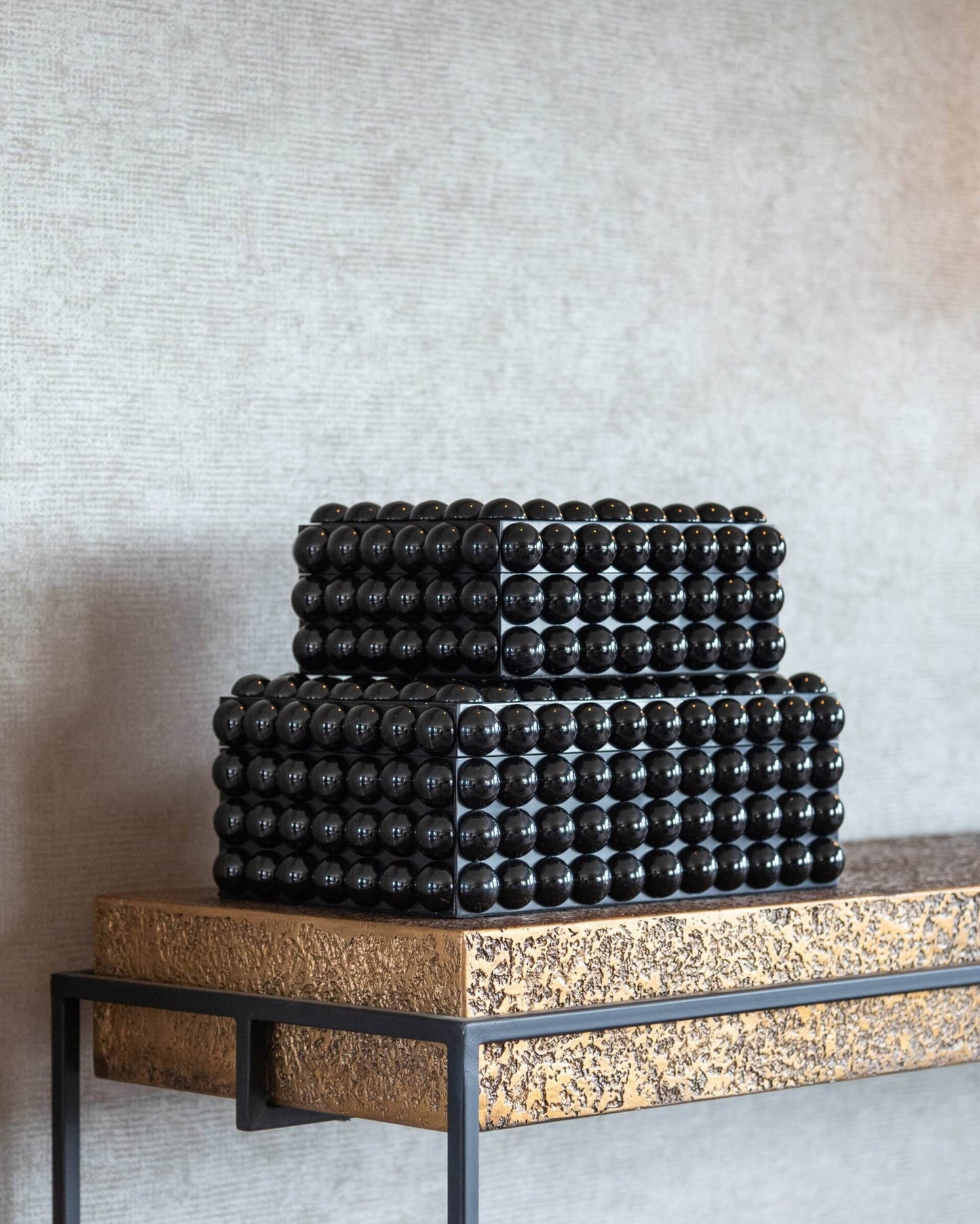 Uzglabāšanas kaste Batool Richmond Interiors 19/25/10; 22/33/13 cm melns