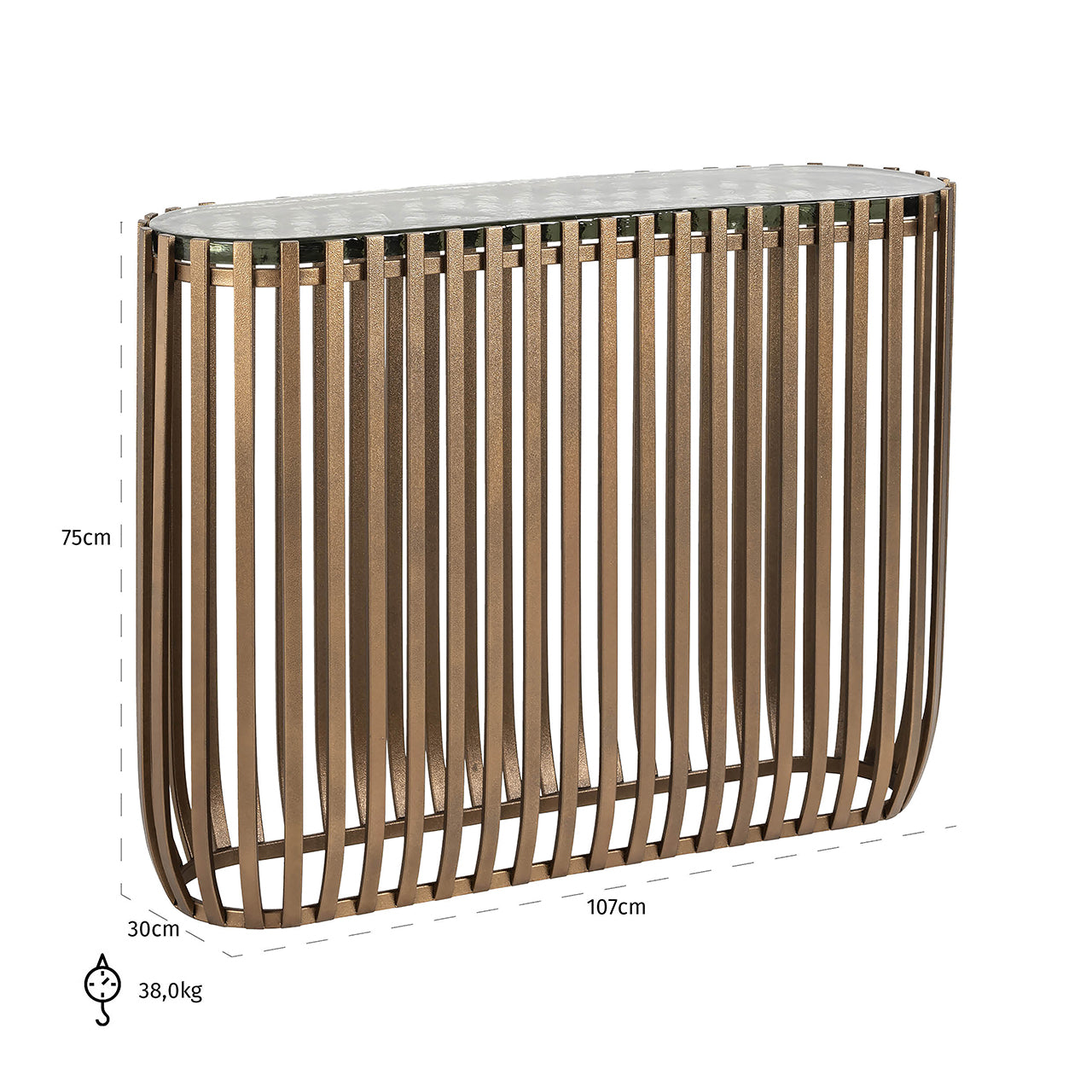 Konsole Volante Richmond Interiors 75/107/30 cm zelts - N1 Home