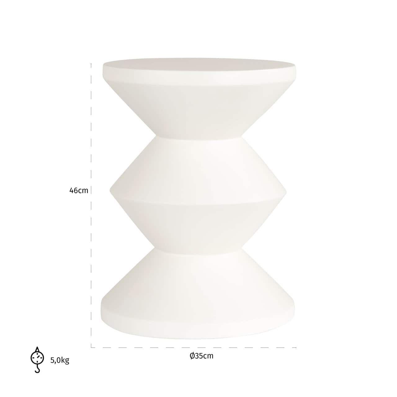 Kafijas galds Bloomstone Richmond Interiors 35/46/35 cm balts