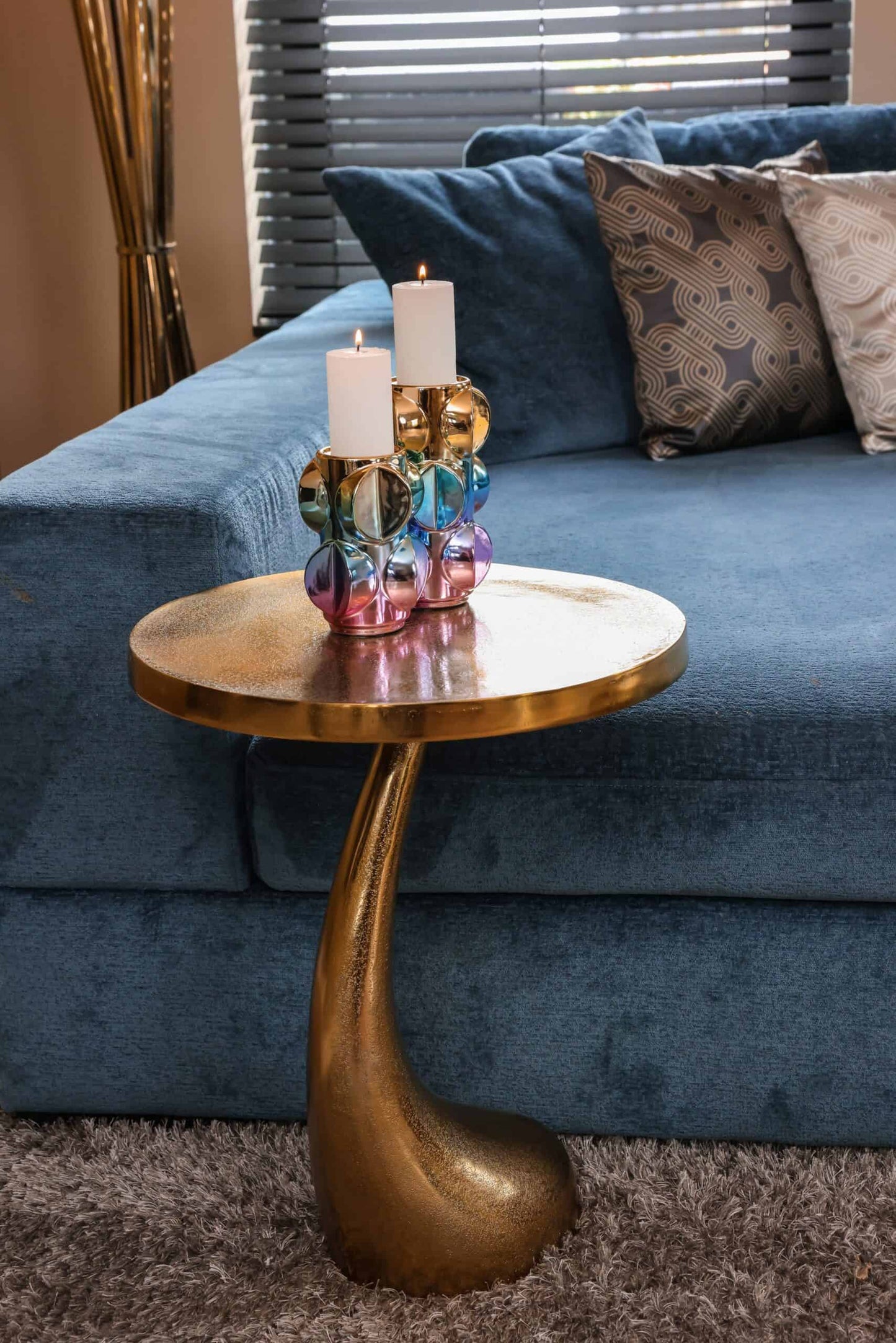 Kafijas galds Dolphin Richmond Interiors 45/55/45 cm zelts