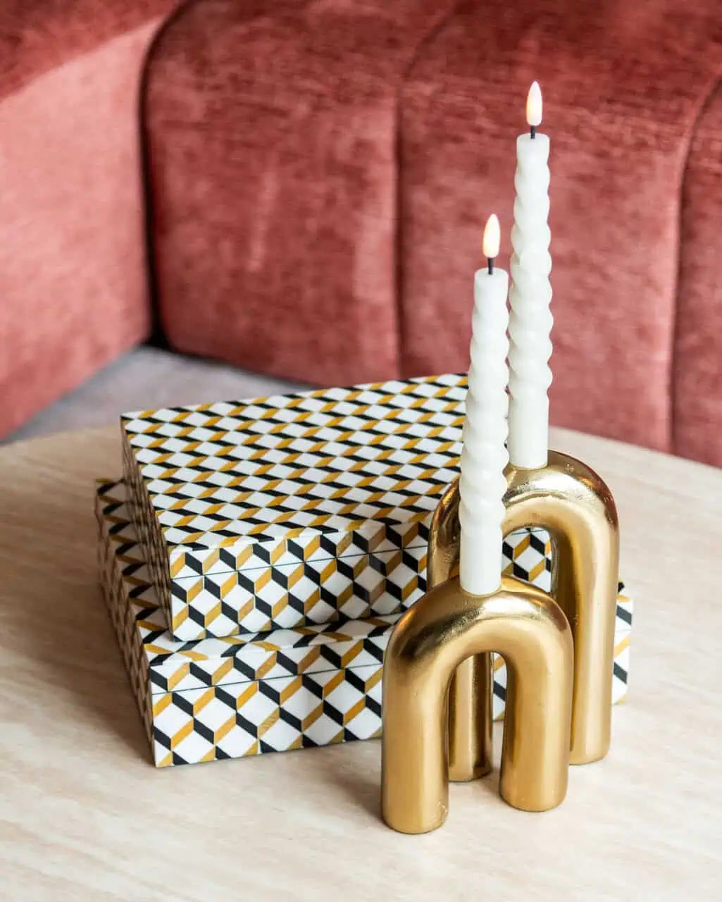 Svečturis Rowin gold small Richmond Interiors 15/12/5 cm zelts - N1 Home