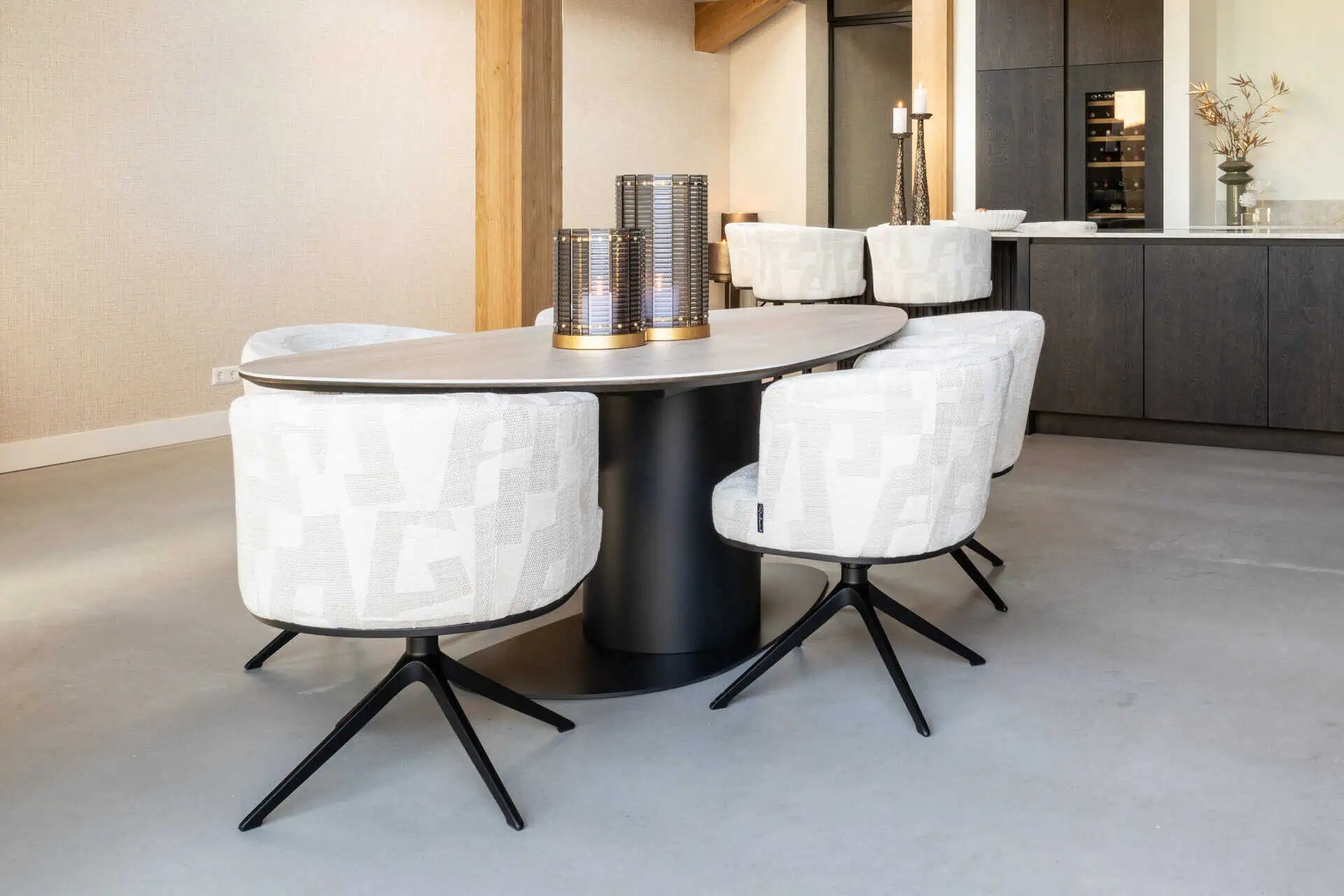 Galds Ritz Richmond Interiors 75,5/220/110 cm bēšs/melns - N1 Home