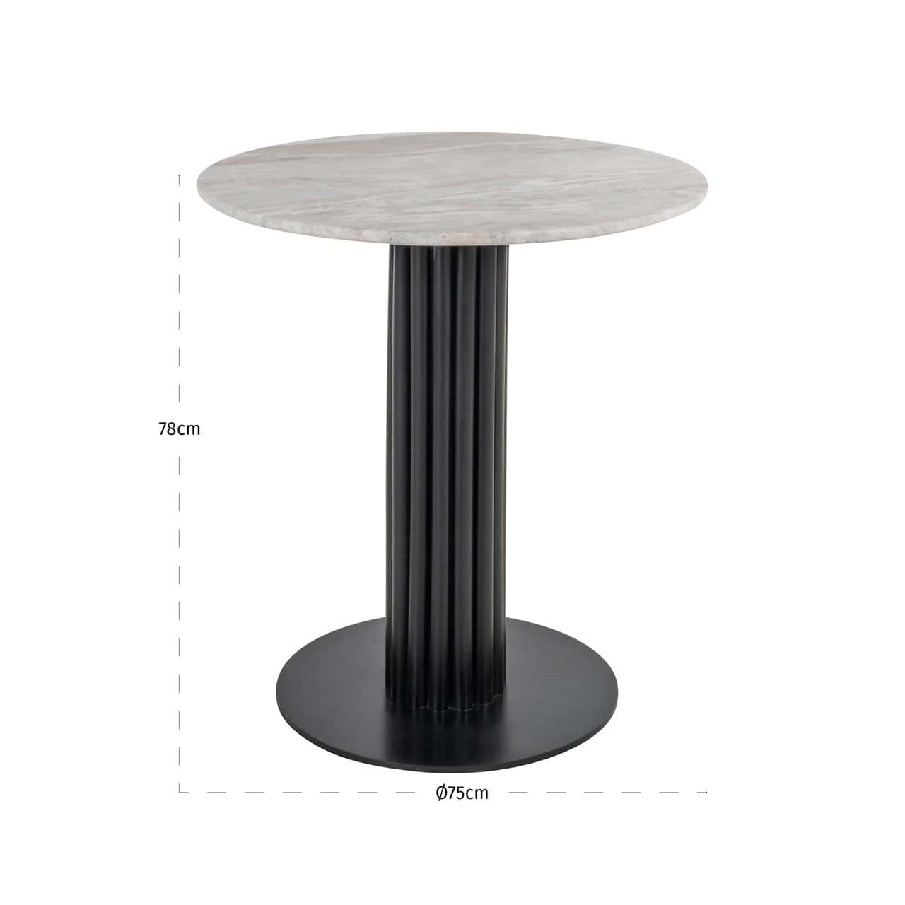 Bistro galds Nyon Richmond Interiors 75/78/75 cm Blush beige - N1 Home