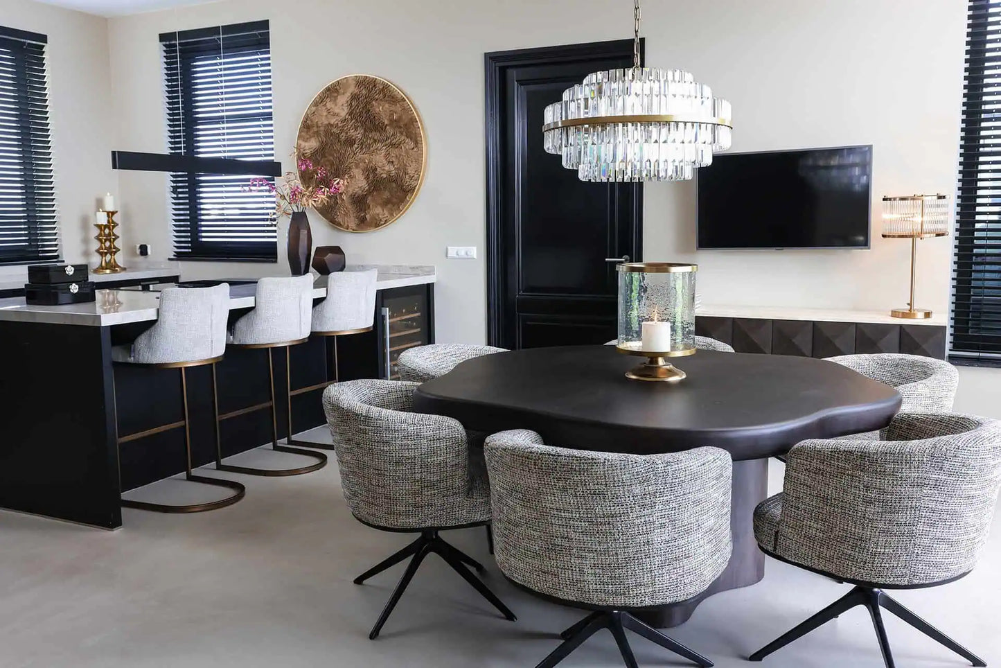 Ēdamgalds Sherman organiskais Richmond Interiors 77/152/152 cm brūns - N1 Home