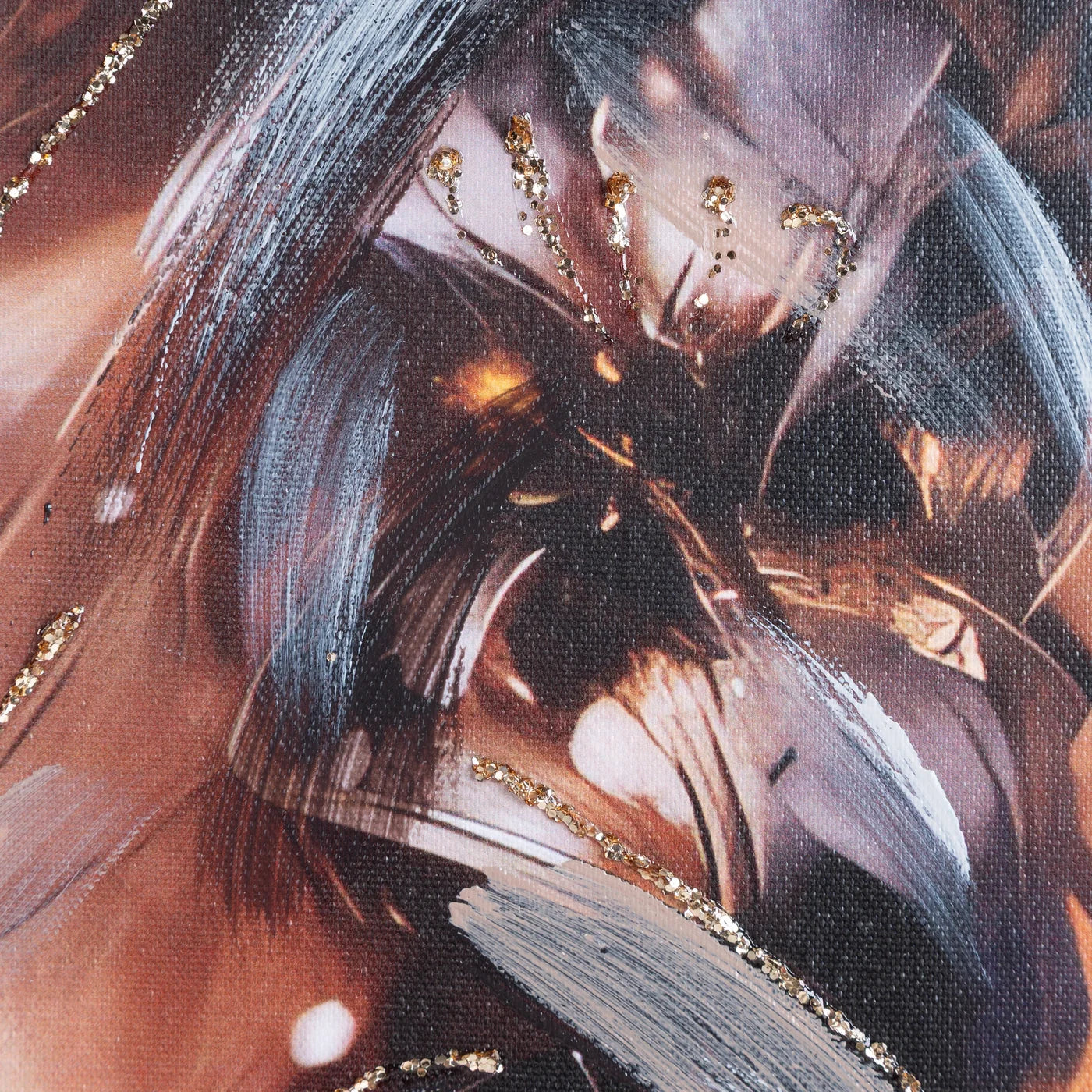 Glezna uz audekla ar rokām gleznots sievietes portrets Odri 80/120 cm - N1 Home