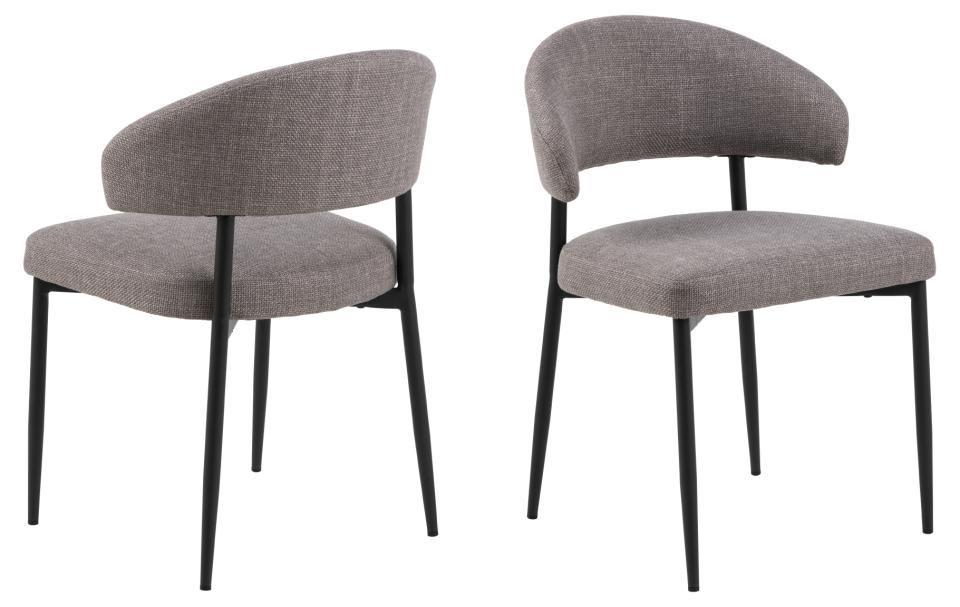 Krēsls Edins 56/55/77 cm gaiši pelēks/brūns - N1 Home