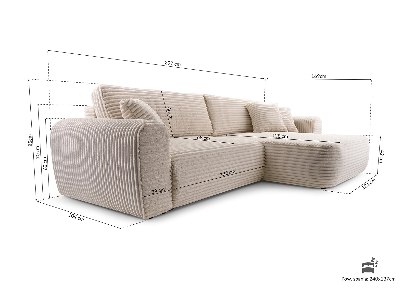 Dīvāns Happid 85/297/169 cm Ambience 04 - N1 Home