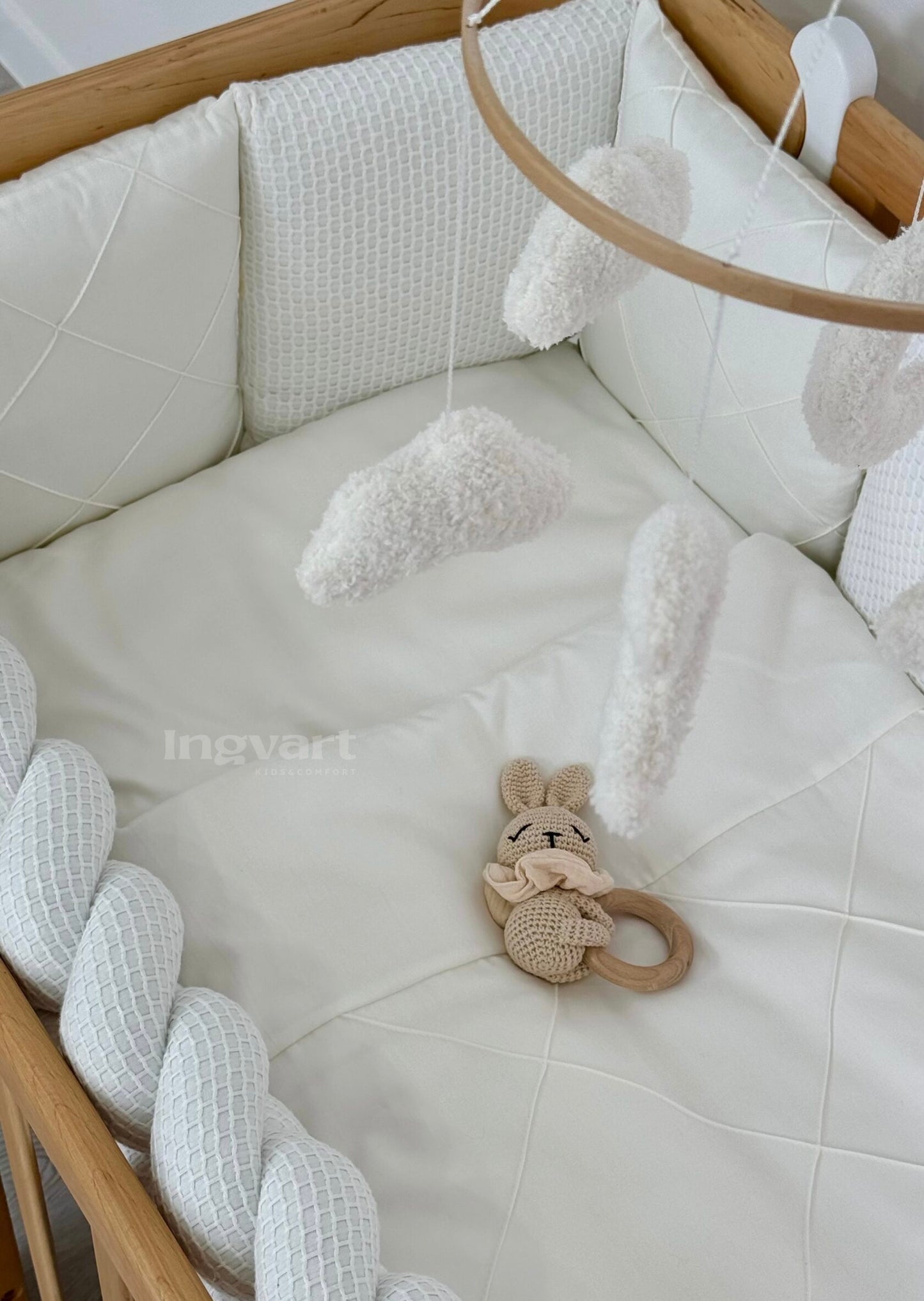 Satīna Gultas Veļas Komplekts "Platīns" milk - N1 Home