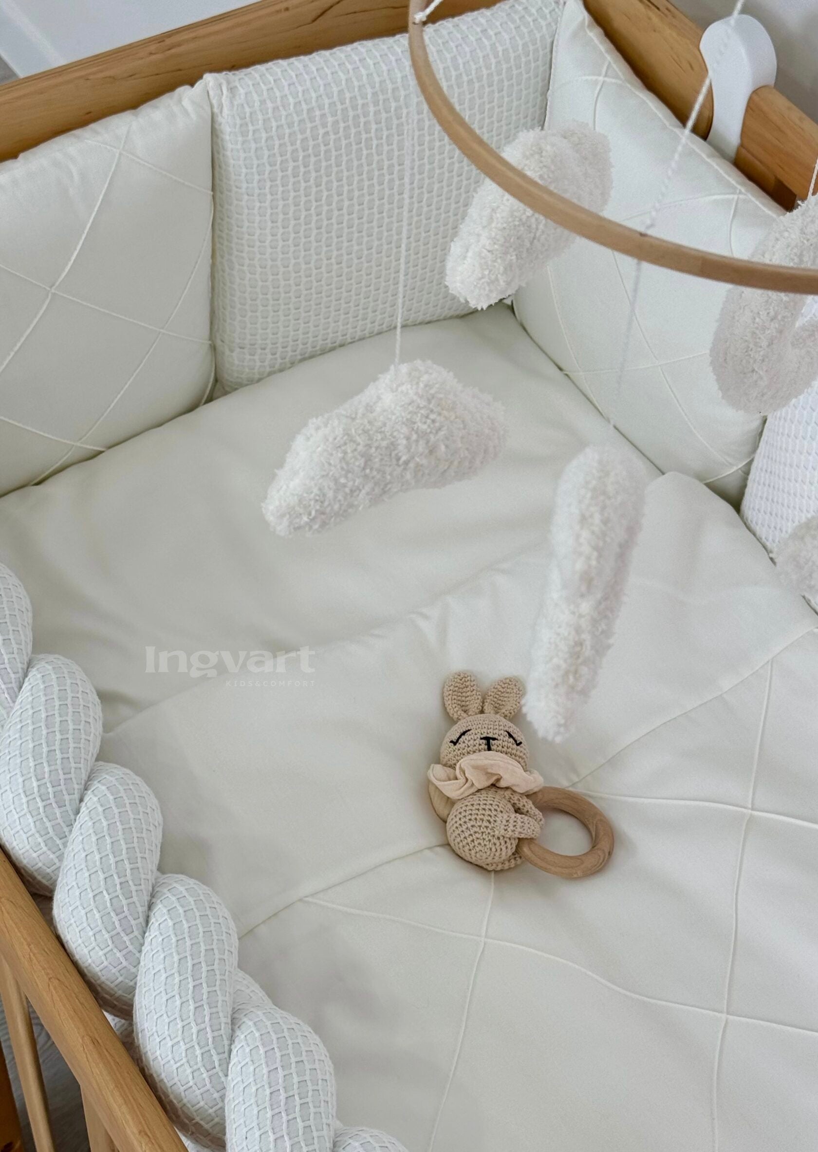 Satīna Gultas Veļas Komplekts "Platīns" milk - N1 Home