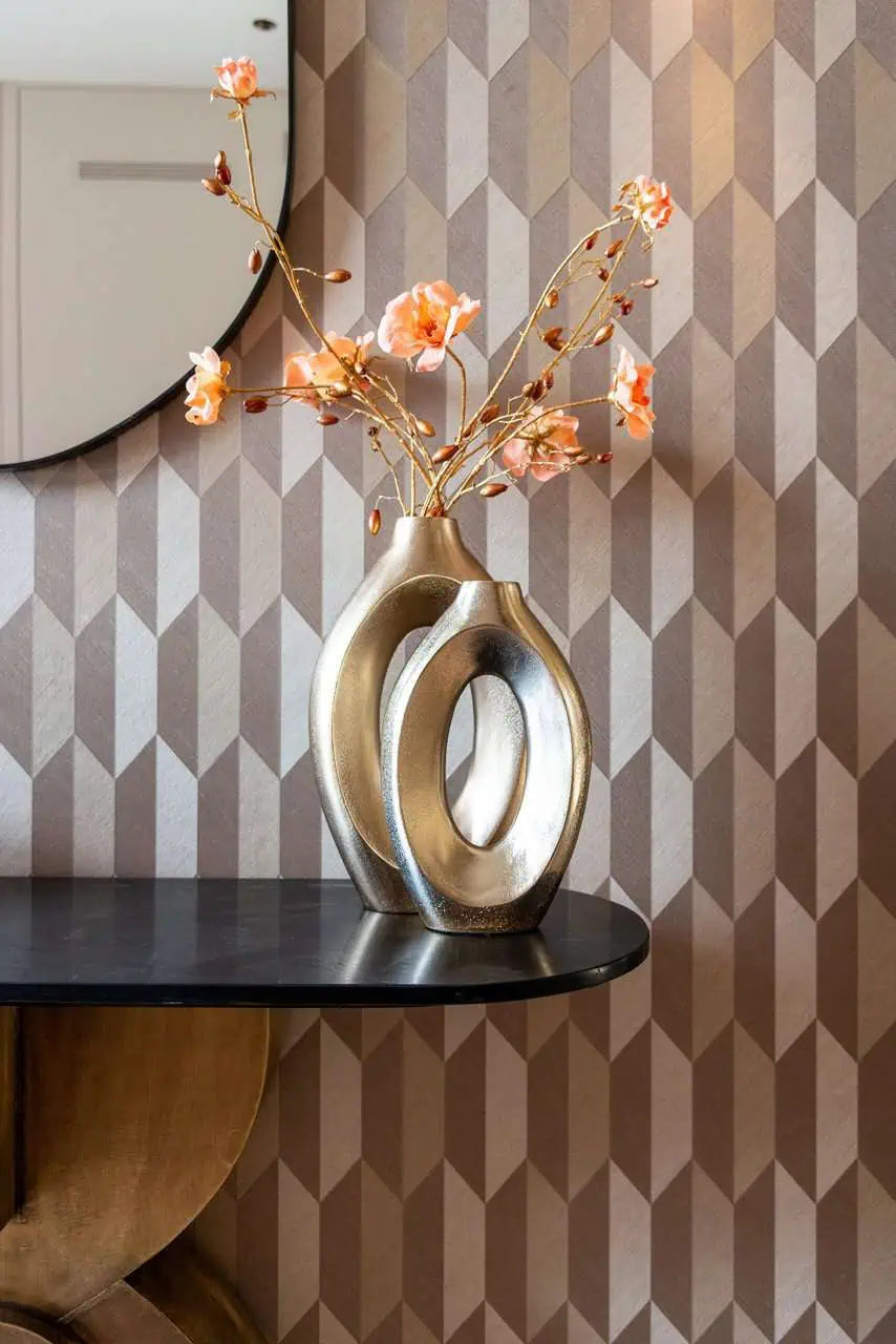 Vāze Richmond Interiors Alma small 30/19/6 cm birstēts zelts - N1 Home