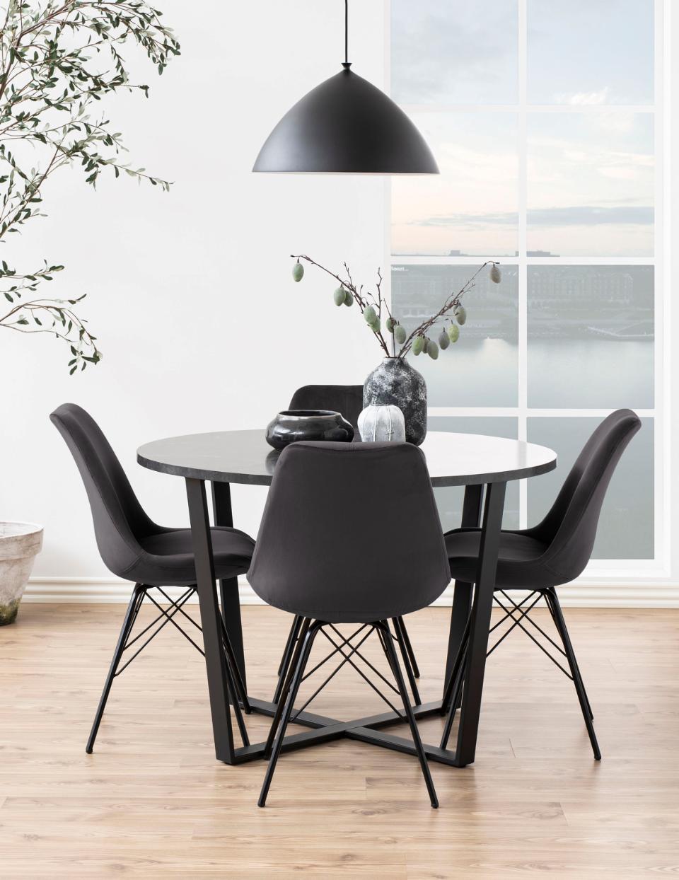 Krēsls Erkot 48/54/85 cm tumši pelēks - N1 Home