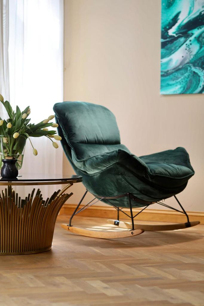 Krēsls Dot Design Berco samta 100 × 80 × 95 cm debesjums zils - N1 Home