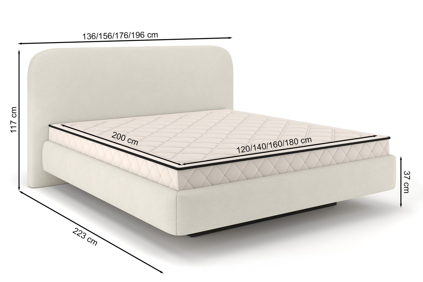 Gulta Nelapo 120/140/160/180x200 cm Casa 03