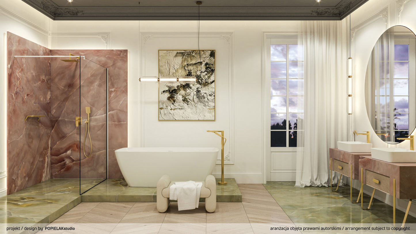 Izlietnes maisītājs, augsts Alpinia 320 mm zelts - N1 Home