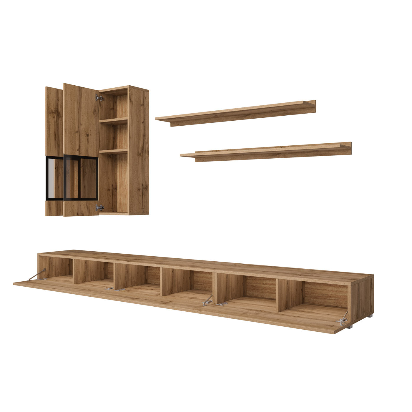 Sienas bloks Barots 270/41 cm Votan ozols/melns - N1 Home