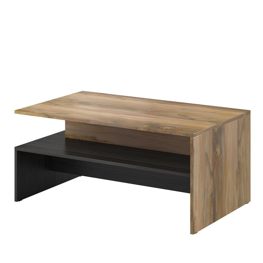 Kafijas galds Barots 100/60/45 cm satīna nussbaum/melns/touchwood - N1 Home