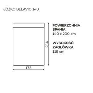 Gulta Belatio Befame 140;160;180;200/200 cm bēšs - N1 Home