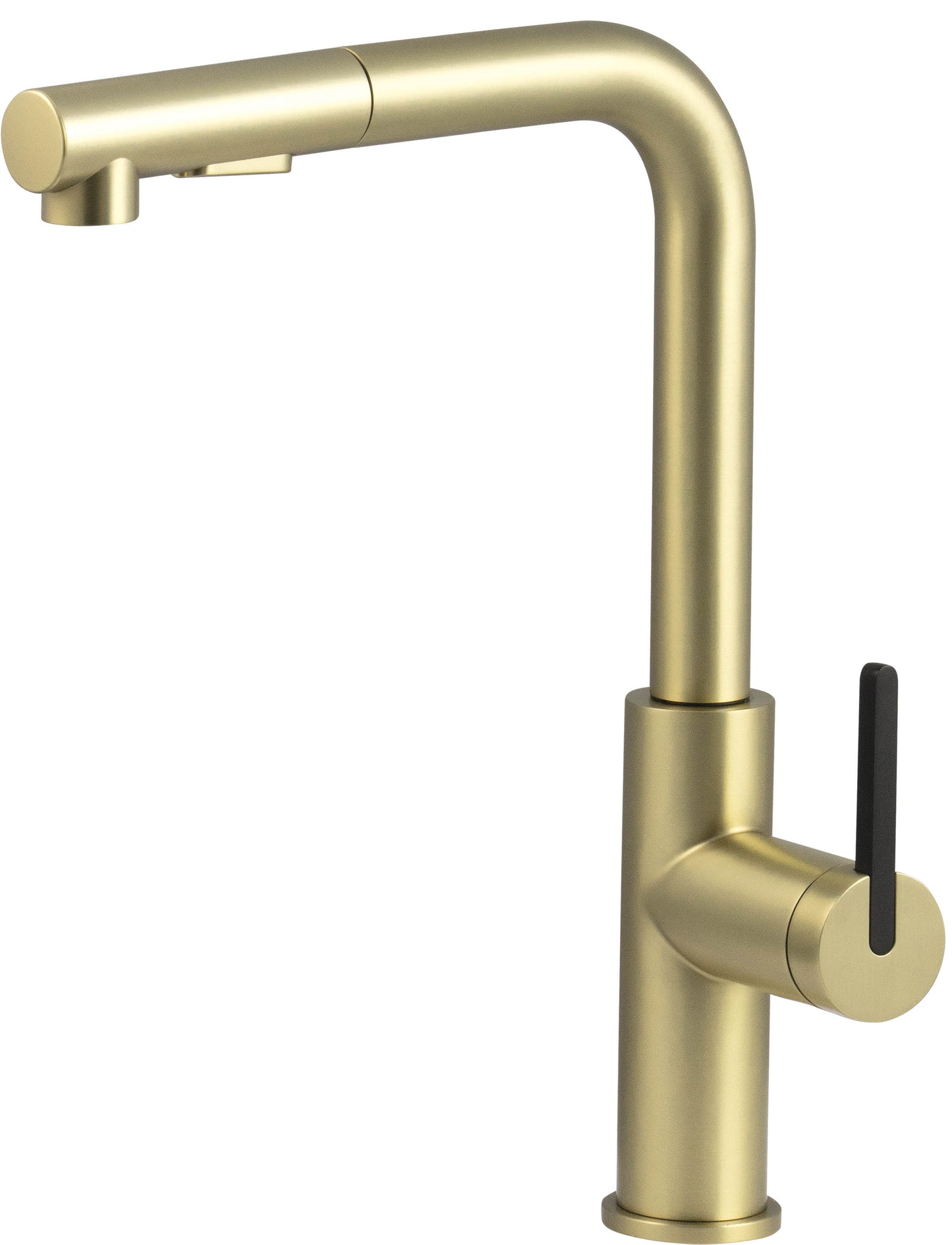 Virtuves jaucējkrāns ar izvelkamu snīpi MOMI 34,8 cm matēts zelts - N1 Home