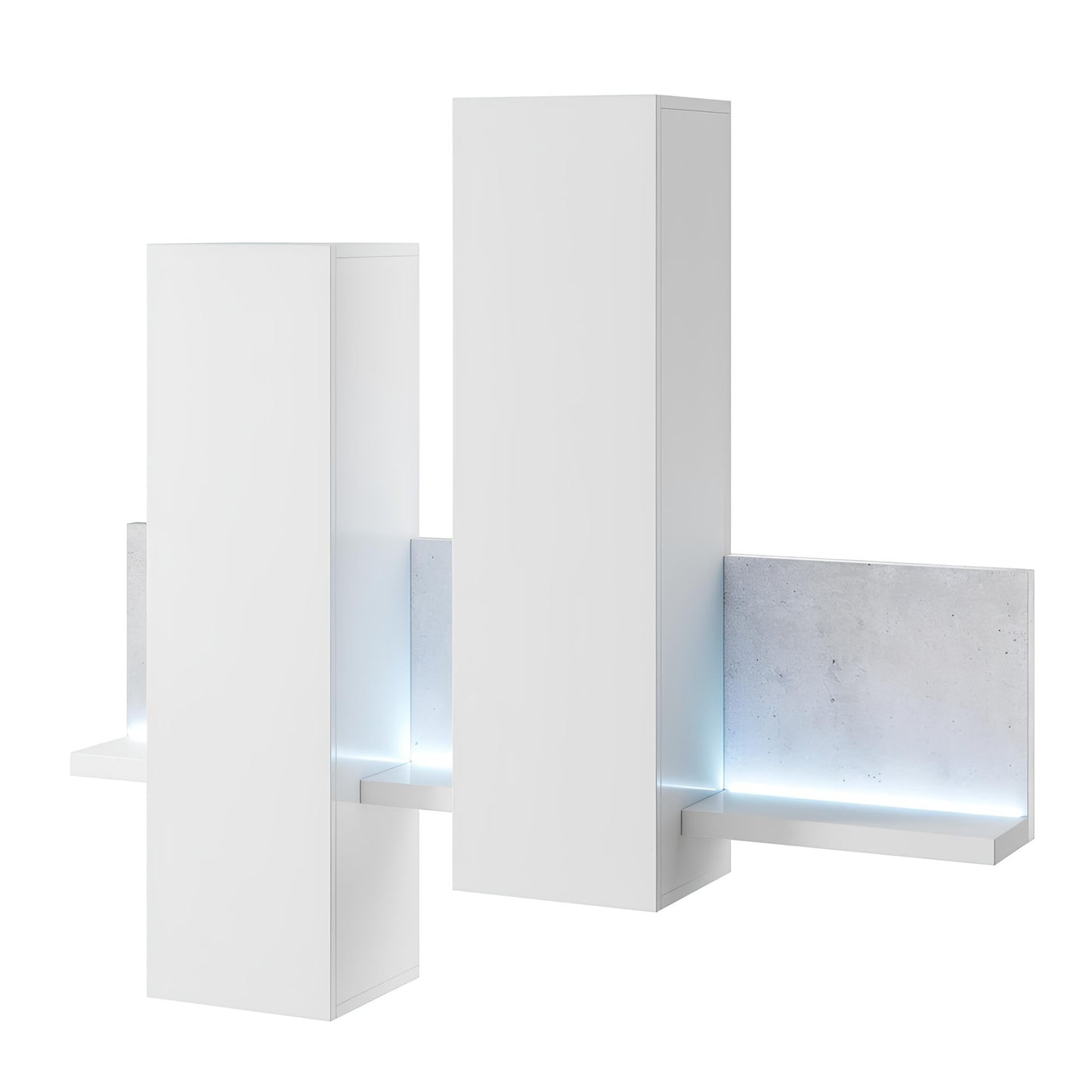 Skapis Botas 152/235/142 cm balts/betons Kolorādo - N1 Home