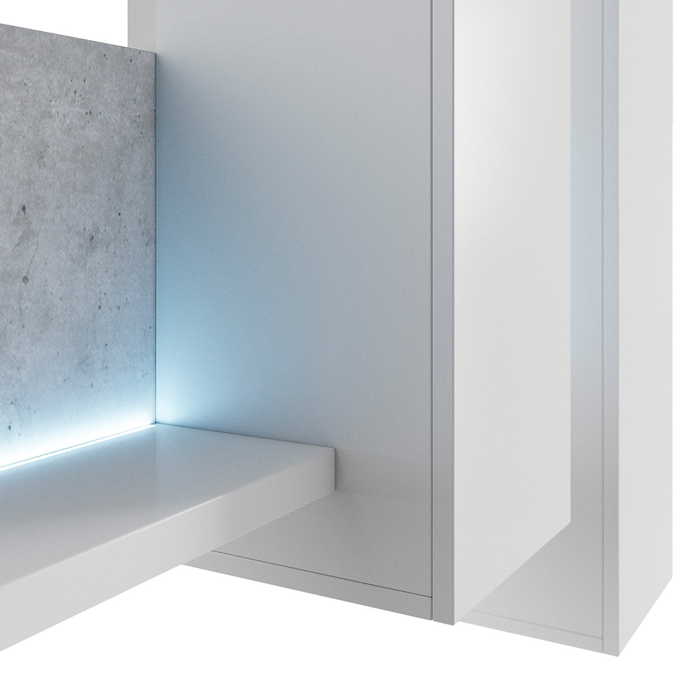 Skapis Botas 152/235/142 cm balts/betons Kolorādo - N1 Home