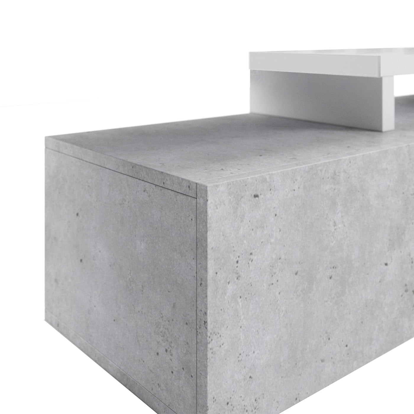 TV skapis Botas 219/45/52 cm balts/betons Kolorādo