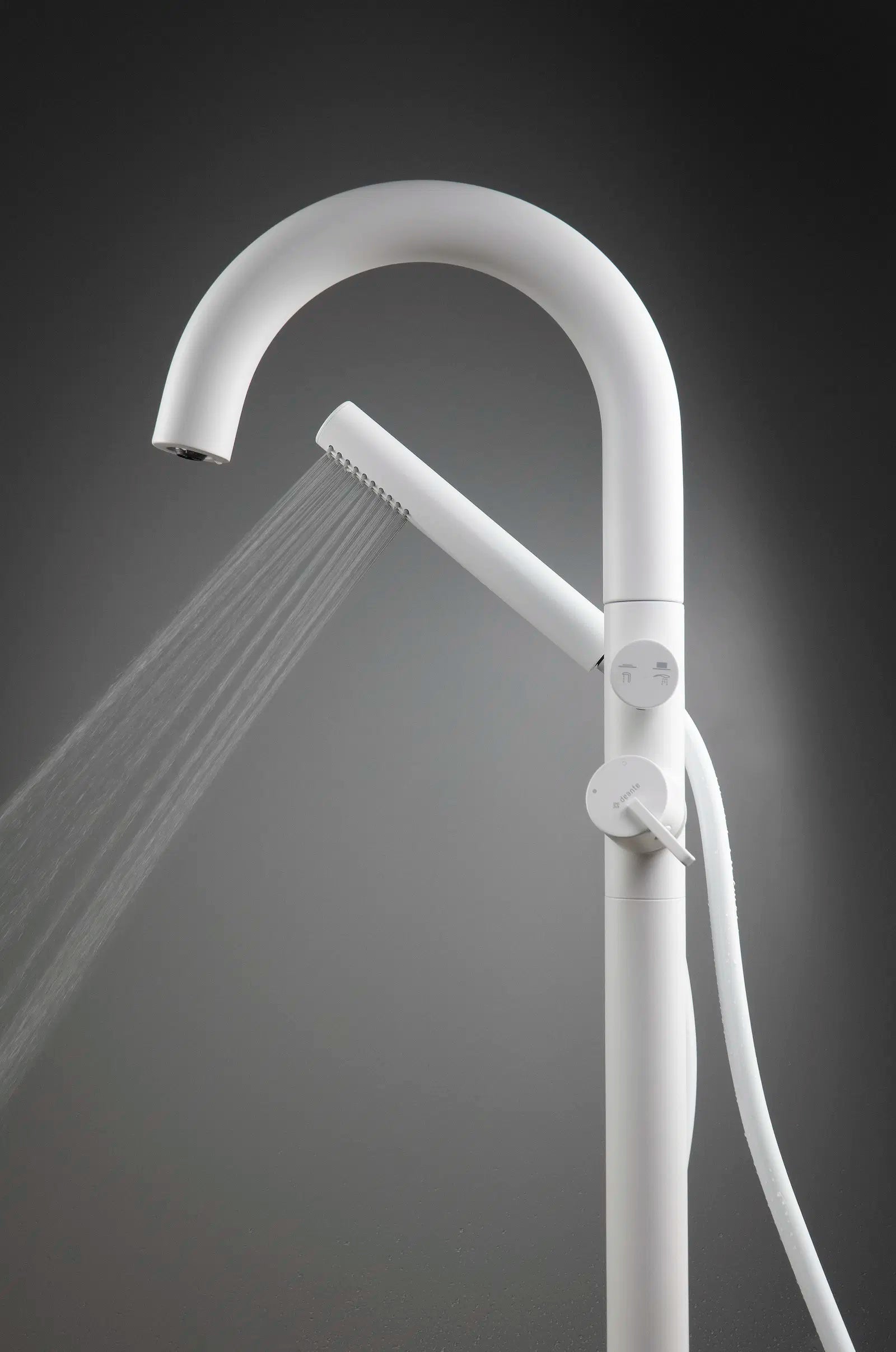 Vannas maisītājs, brīvi stāvošs, ar dušas komplektu Silia 150 cm matēta bronza - N1 Home