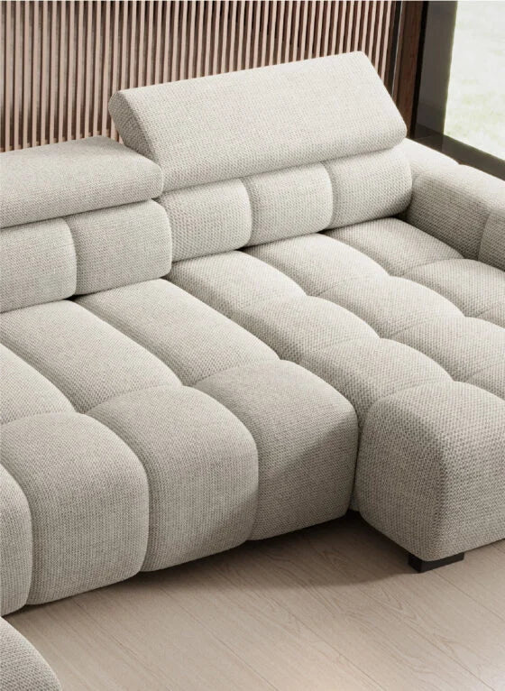 Dīvāns Bulli XL 393/205/168/77 cm gaiši pelēks - N1 Home