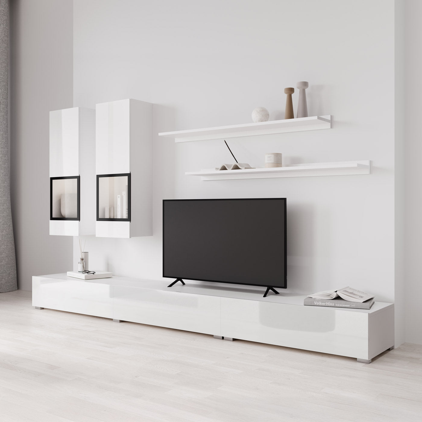 Sienas bloks Barots 270/41 cm balts spīdums/melns