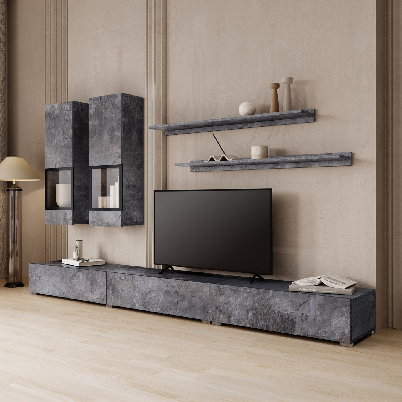 Sienas bloks Barots 270/41 cm šīferis/melns