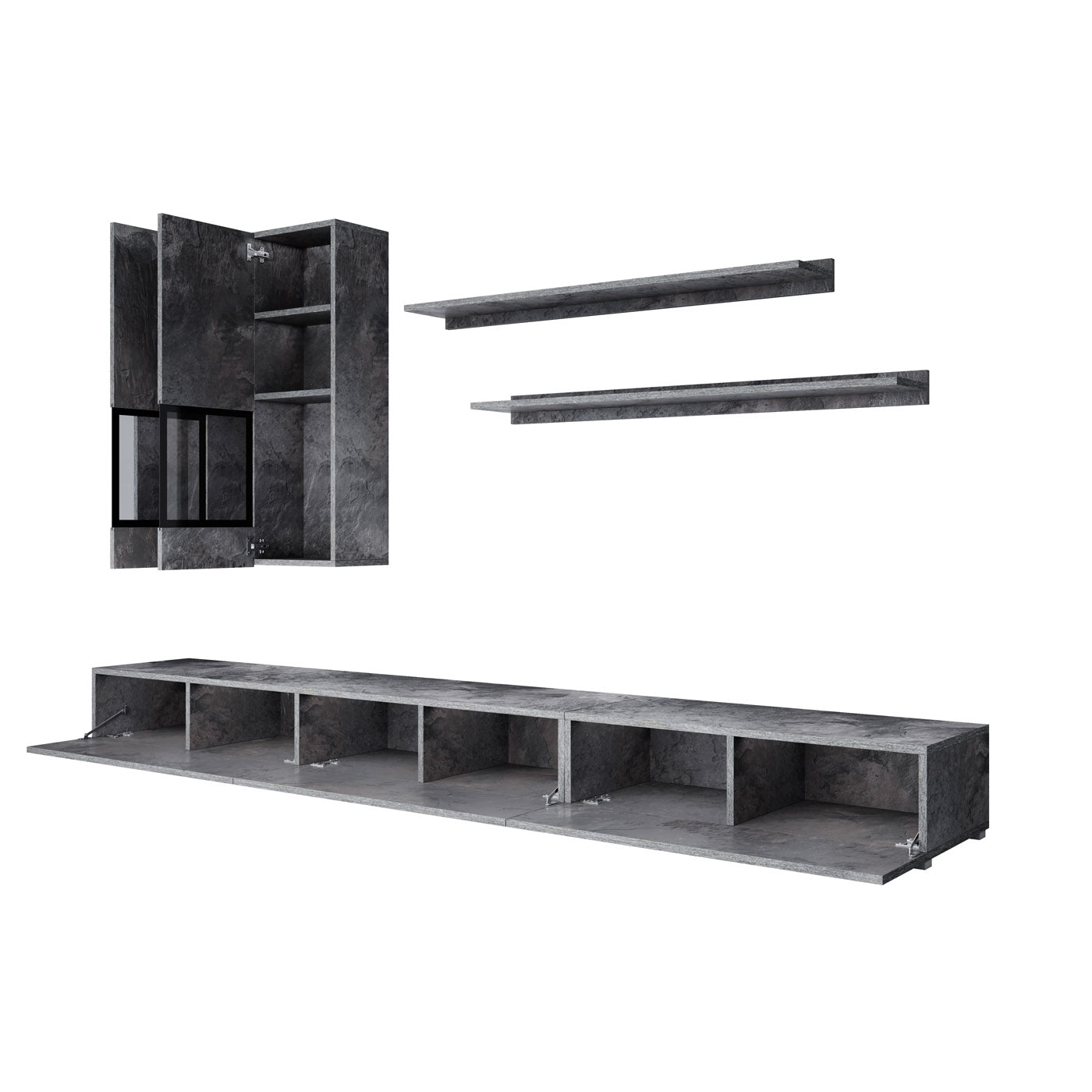 Sienas bloks Barots 270/41 cm šīferis/melns