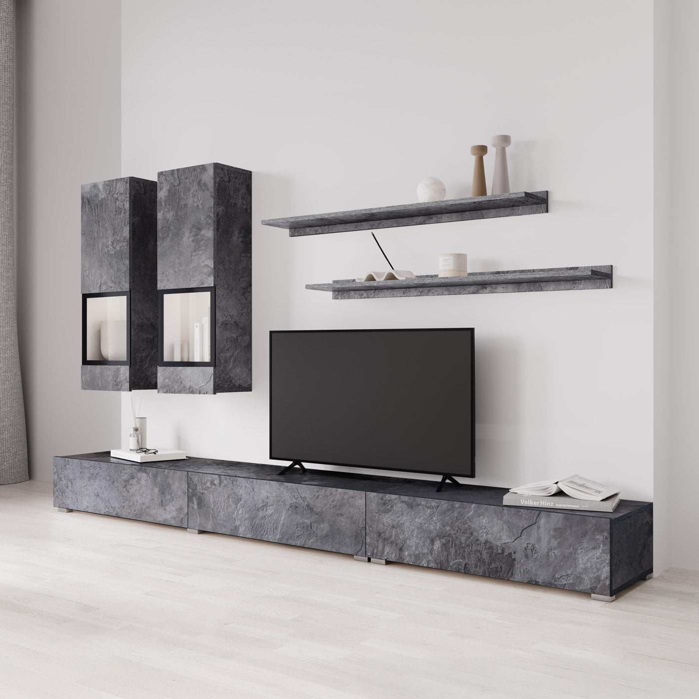 Sienas bloks Barots 270/41 cm šīferis/melns