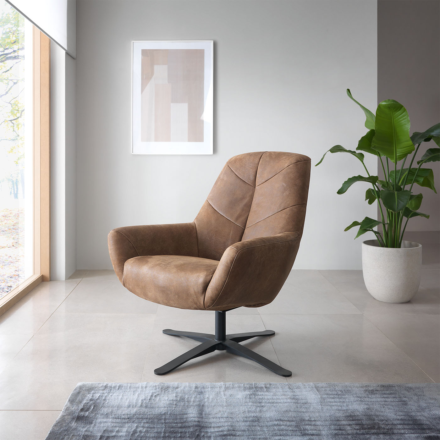 Krēsls Leafa 81/92/83 cm brūns