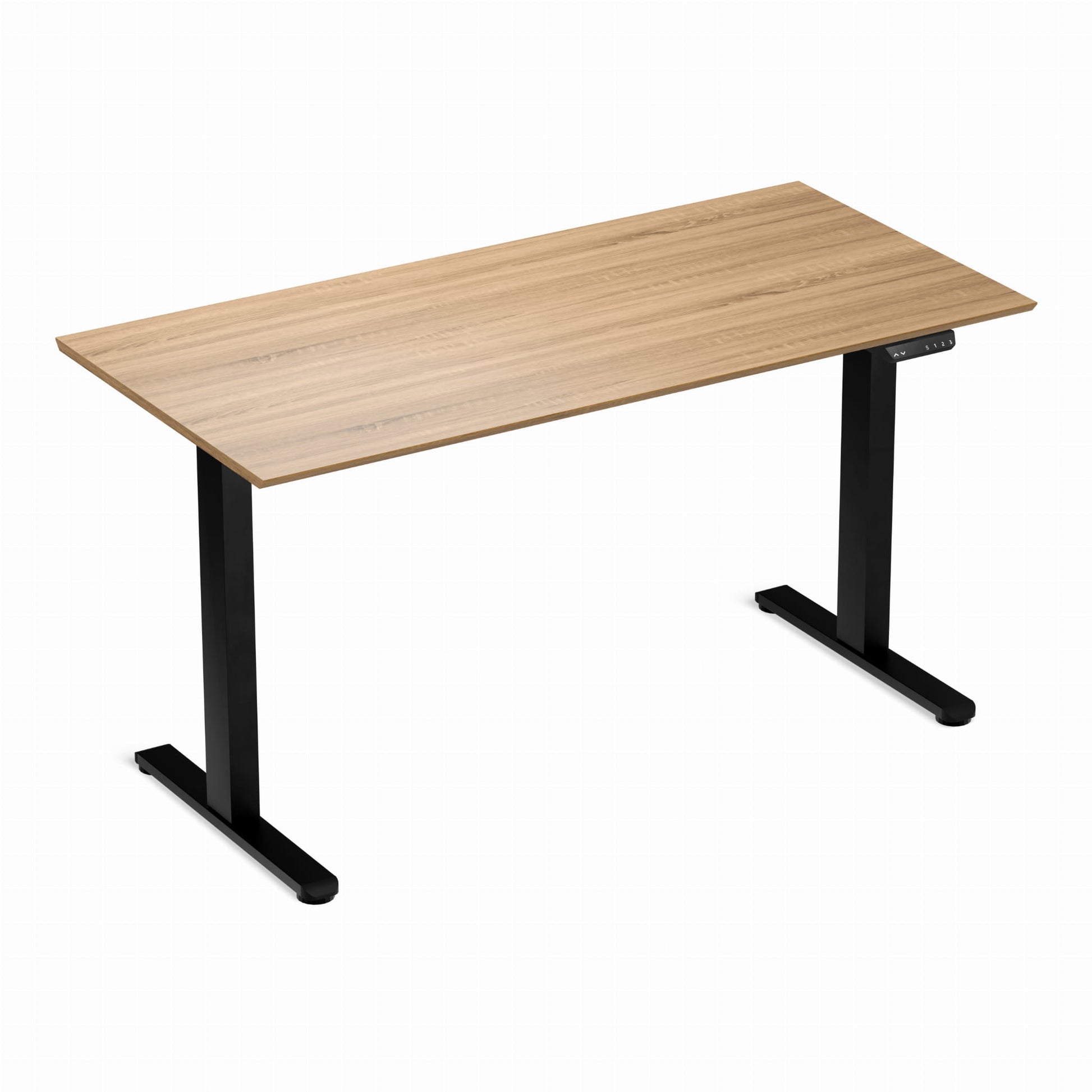 Biroja galds Flo 67/138 cm melns/sonoma ozols - N1 Home