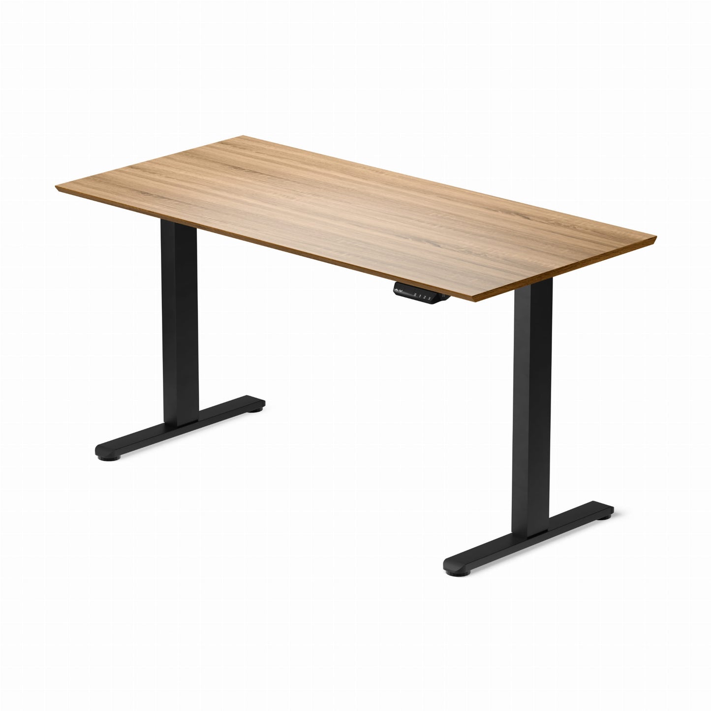 Biroja galds Flo 67/138 cm melns/sonoma ozols - N1 Home