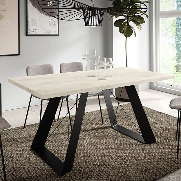 Galds Korsika 140/80/76 cm; 160/90/76 cm White Chromix