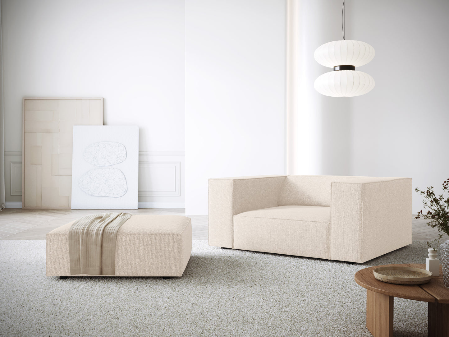 Atzveltnes krēsls Cosmopolitan Design Arendal 124x102x70 cm krēms - N1 Home