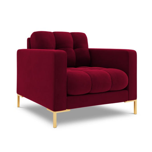 Atzveltnes krēsls Cosmopolitan Design Bali 87x92x75 cm rubīns/zelts - N1 Home