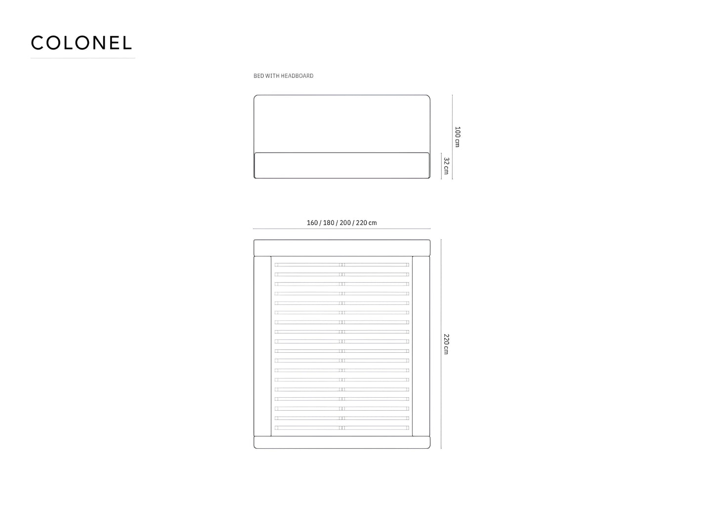 Gulta Colonel Cosmopolitan design 140/160/180/200 x 200 cm Reb 03 - N1 Home