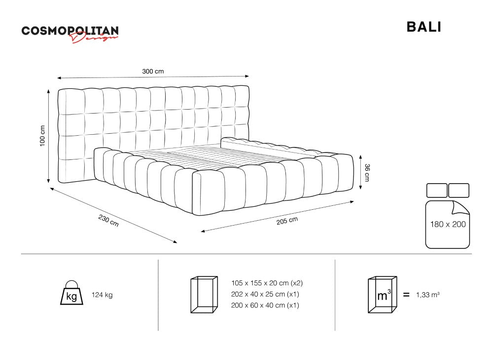 Gulta Bali Cosmopolitan design 140/160/180/200 x 200 cm Blu 89 - N1 Home