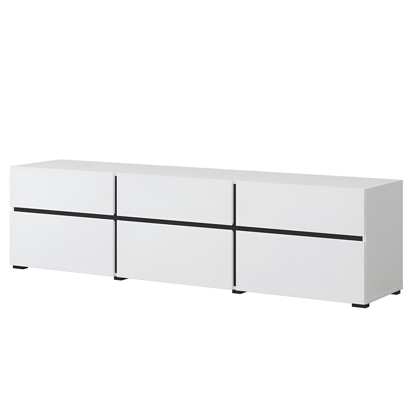 TV skapis Krosit kolekcija 180/40/48 cm melns/balts - N1 Home