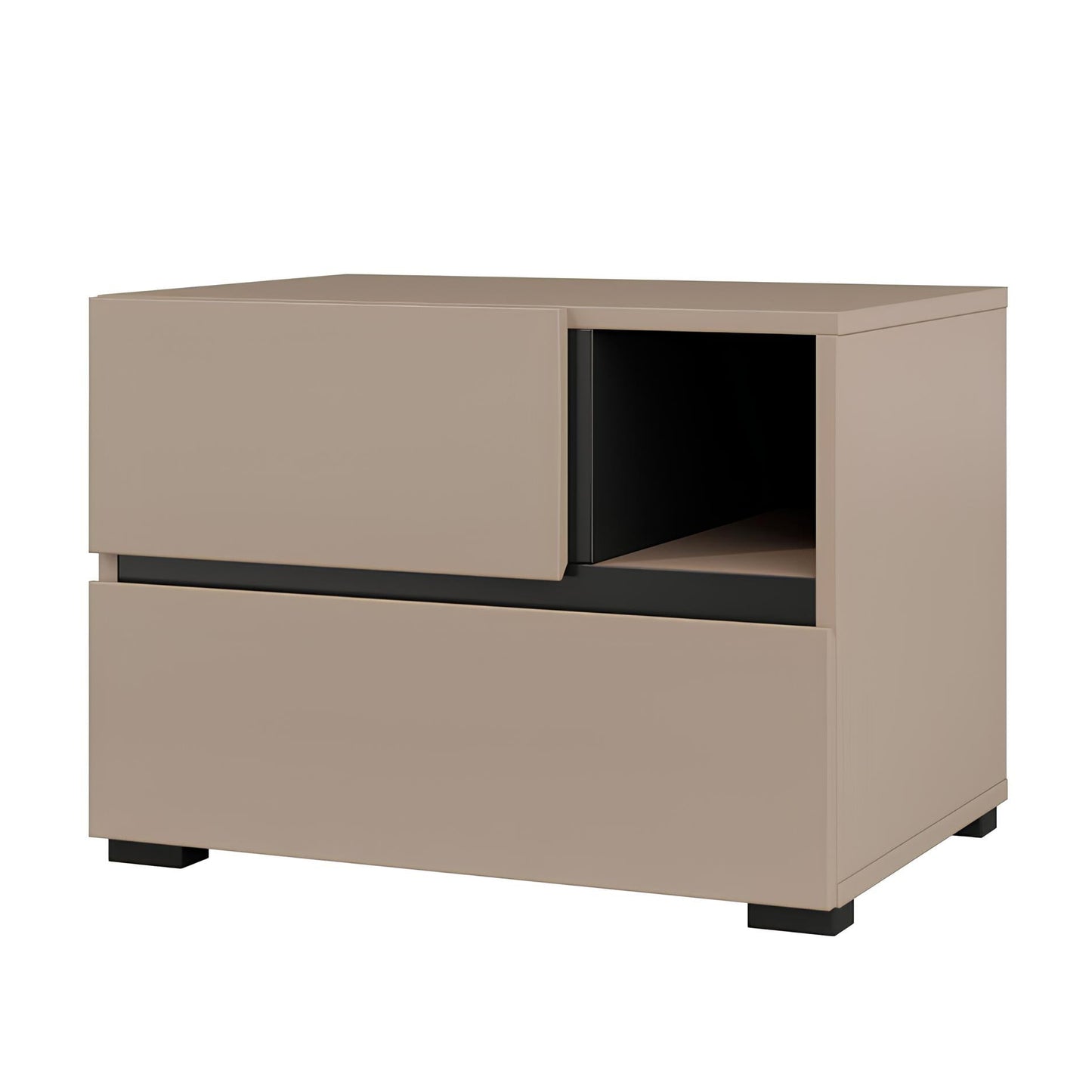 Naktsskapis (2) Krosit kolekcija 55/40/40 cm congo/melns - N1 Home