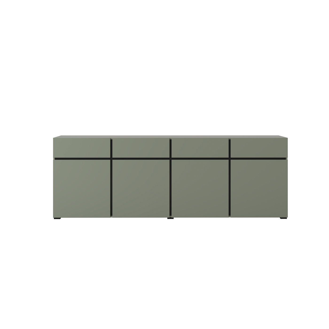 Kumode Krosit kolekcija 225/78/40 cm zaļs/melns - N1 Home