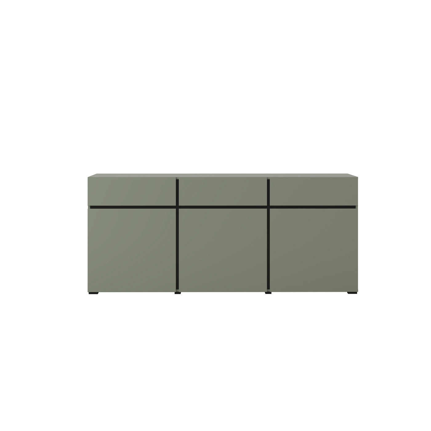 Kumode Krosit kolekcija 180/78/40 cm zaļs/melns - N1 Home