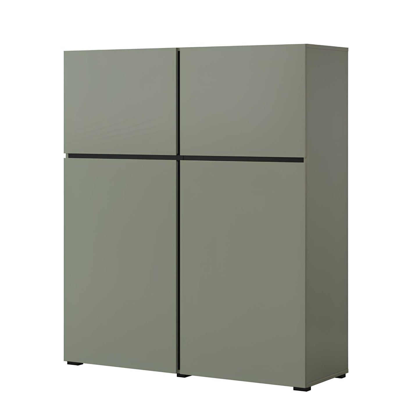 Kumode Krosit kolekcija 119/139/40 cm zaļs/melns - N1 Home