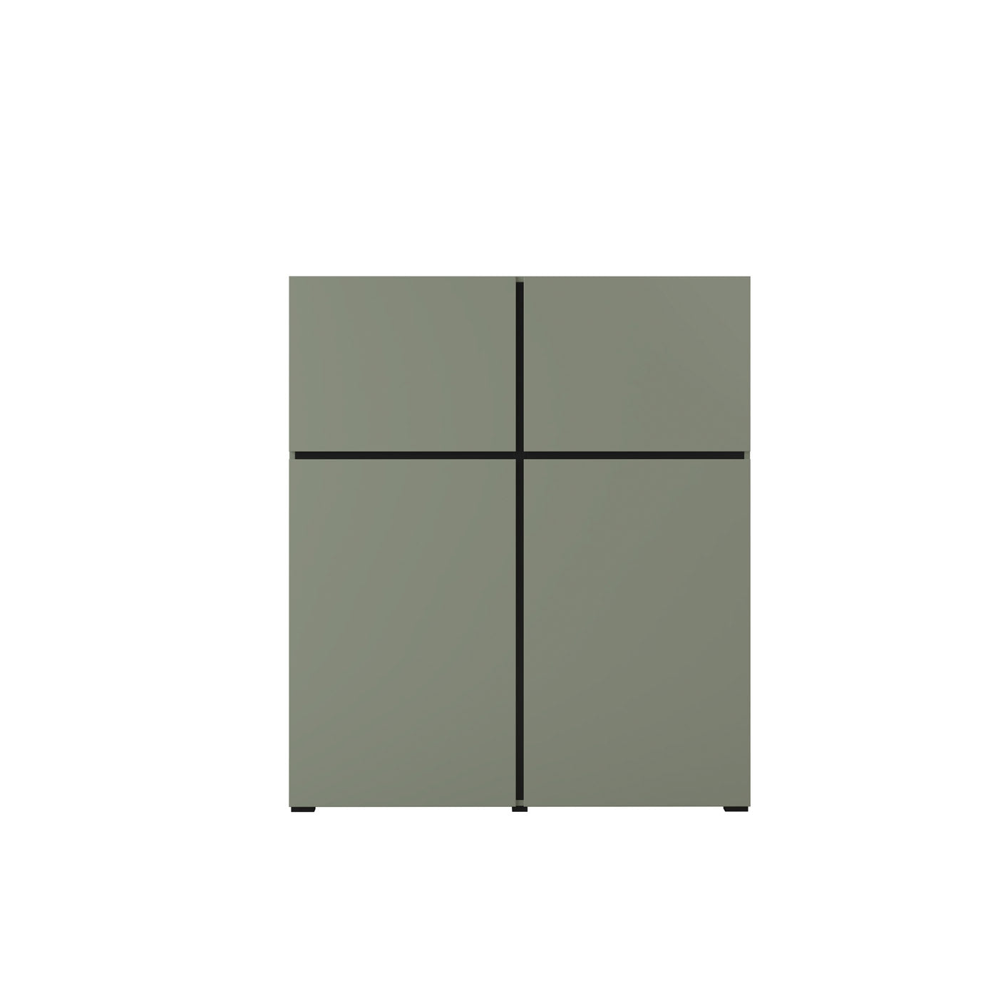 Kumode Krosit kolekcija 119/139/40 cm zaļs/melns - N1 Home