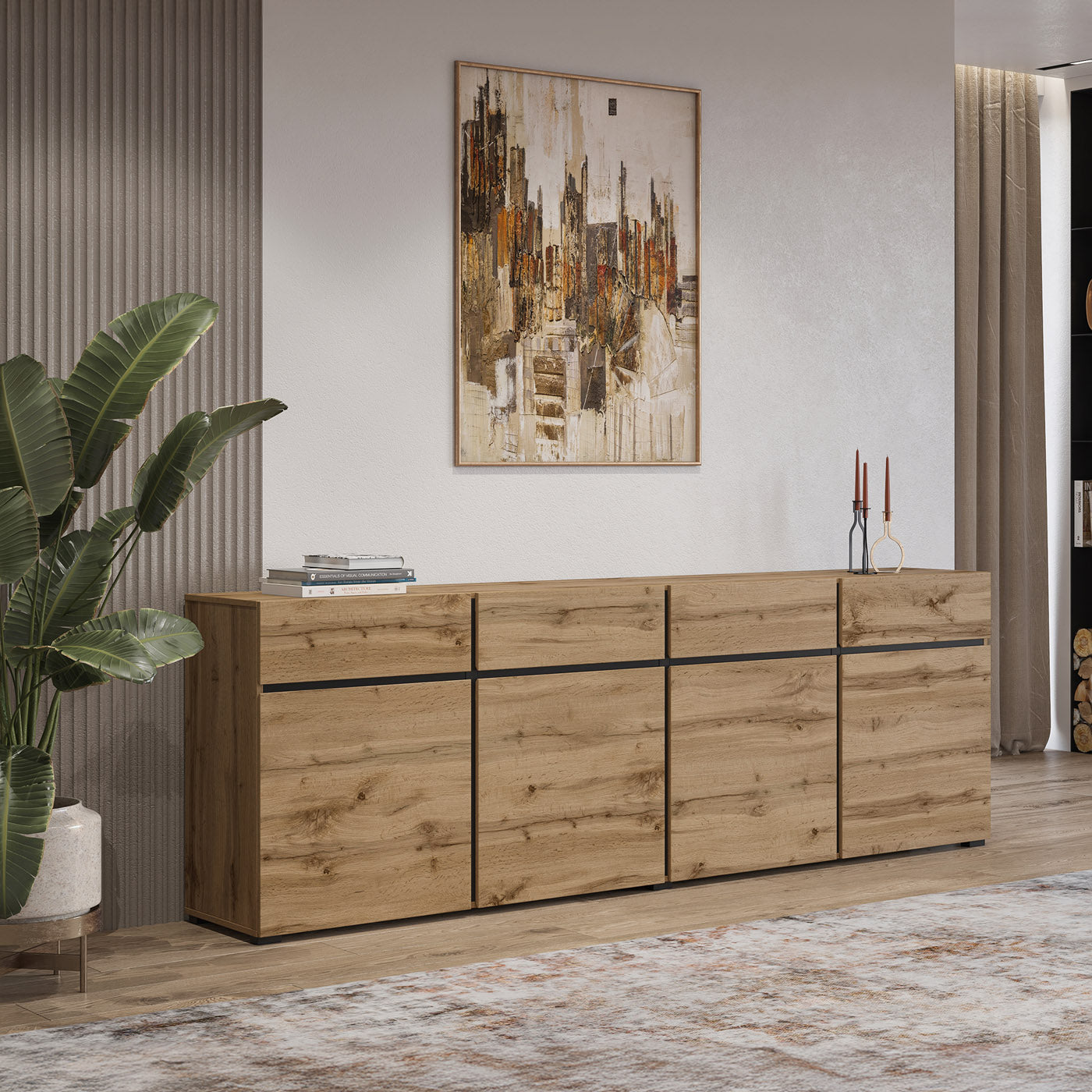 Kumode Krosit kolekcija 225/78/40 cm Votan ozols - N1 Home