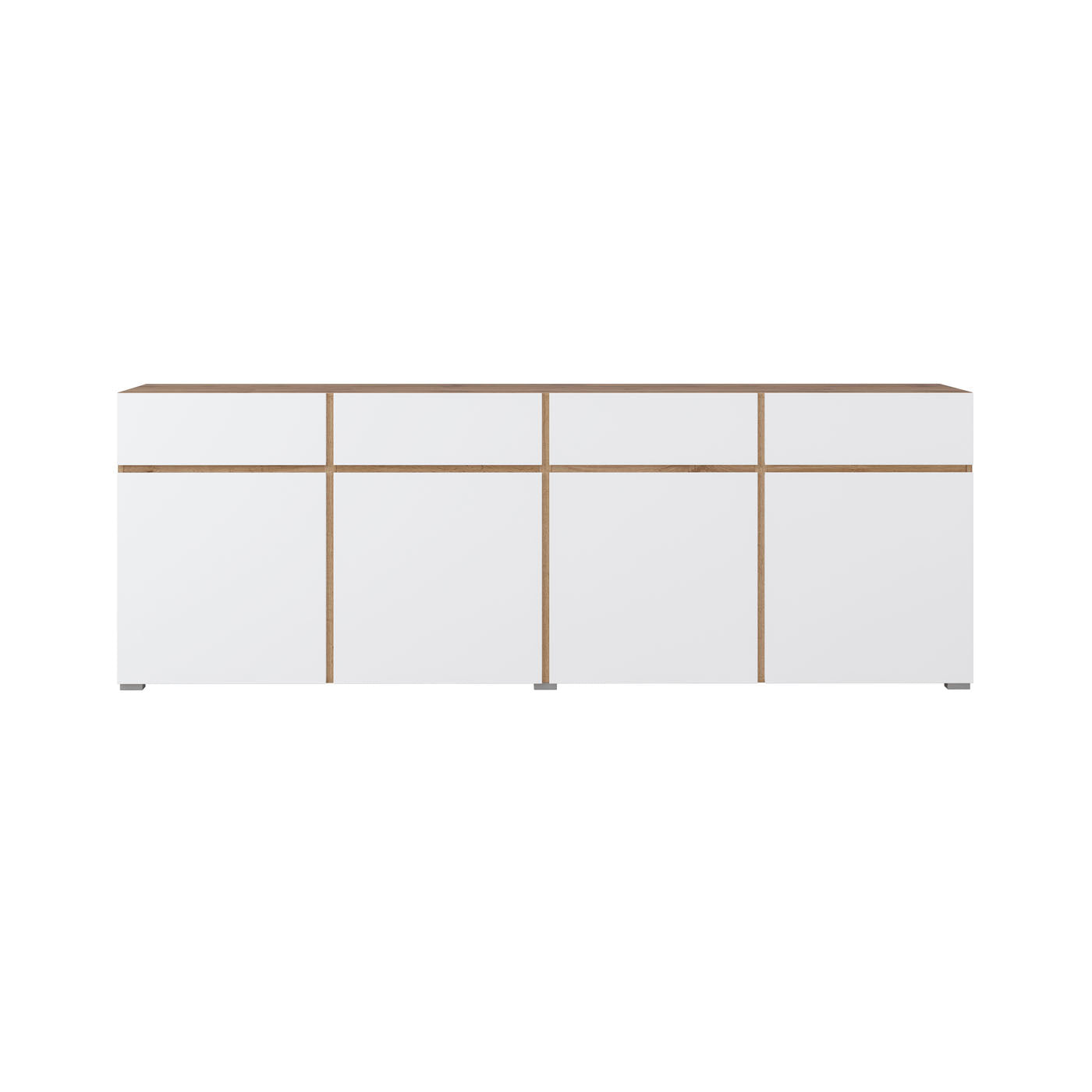 Kumode Krosit kolekcija 225/78/40 cm Votan ozols/balts - N1 Home